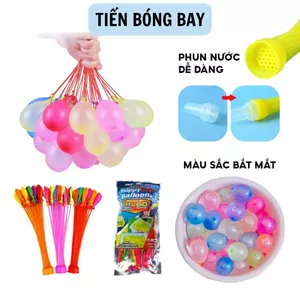 Bóng Nước 111 Quả Dạng Chùm (3 Chùm) – Lắp Sẵn Đầu Nối Vòi – Có Van Tự Buộc – Bóng Bay Đá Bơm Nước