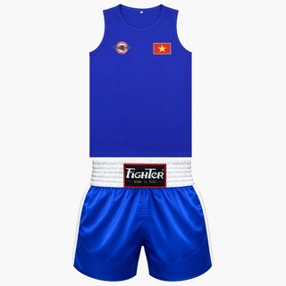 Quần Áo KickBoxing Fighter - Chất liệu Satin, vải thun cao cấp