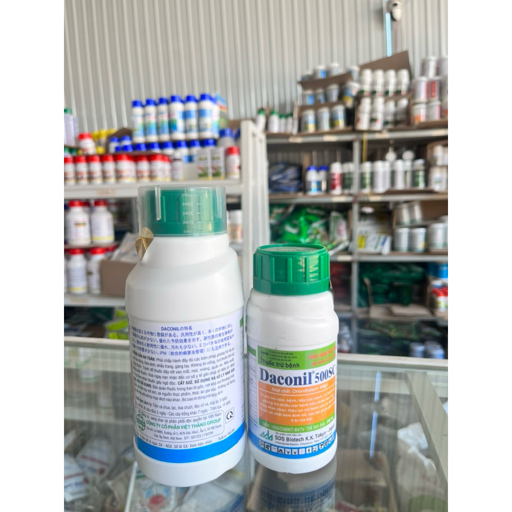 Daconil 500SC Chính Hãng, phòng trừ nấm bệnh, nấm cóc, thán thư, bã trầu Cho Rau xanh và cây trồng