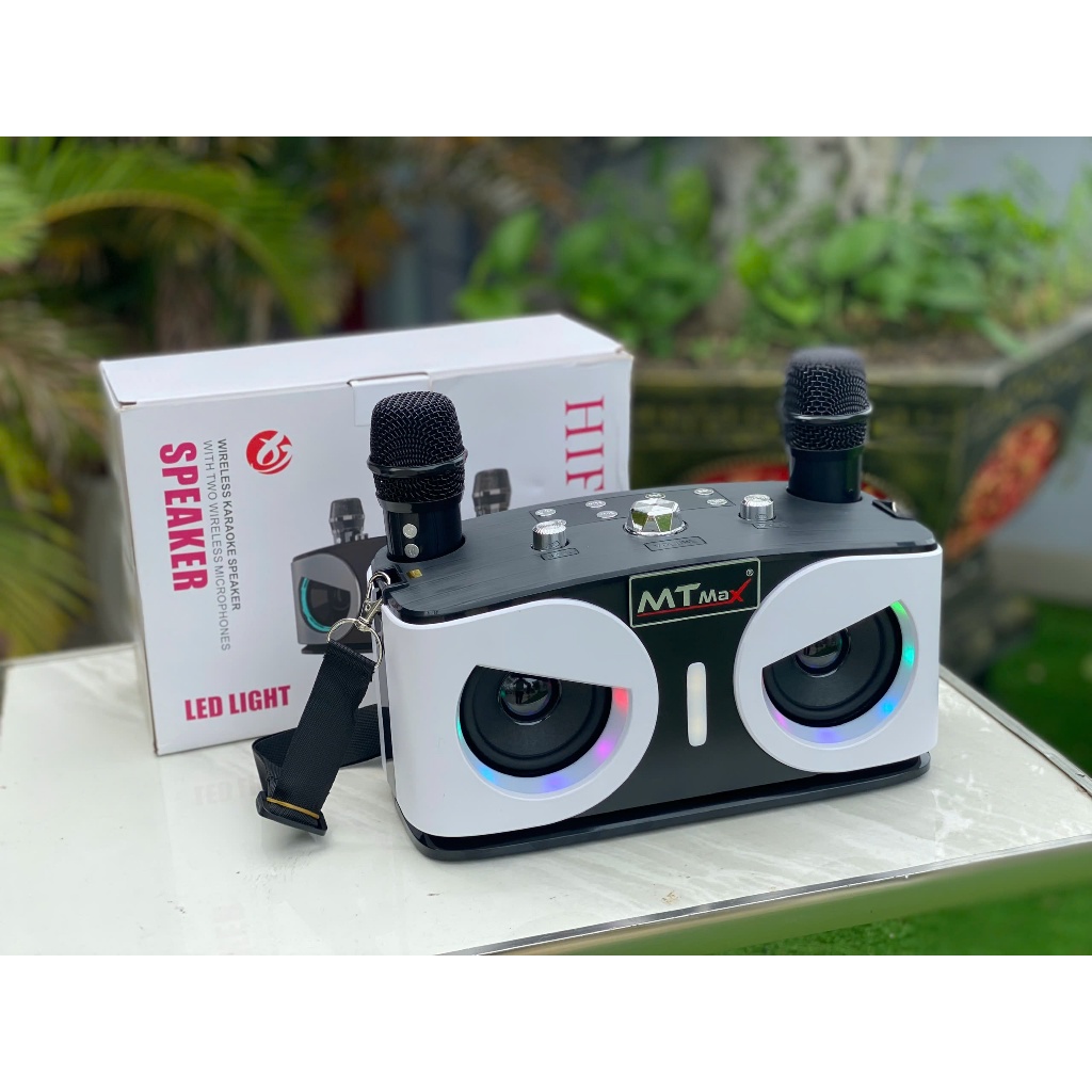 Loa Karaoke Mini A922 , Loa Bluetooth Tặng kèm 2 micro không dây