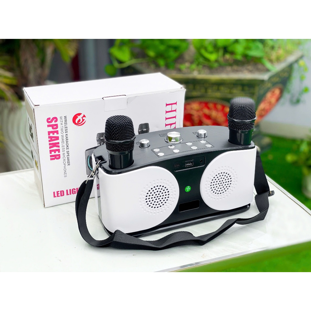 Loa Karaoke Mini A922 , Loa Bluetooth Tặng kèm 2 micro không dây