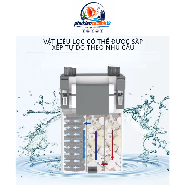 LỌC TREO XBL LỌC THỦY SINH CÓ HÚT MẶT. XBL300, XBL400, XBL500, XBL600.