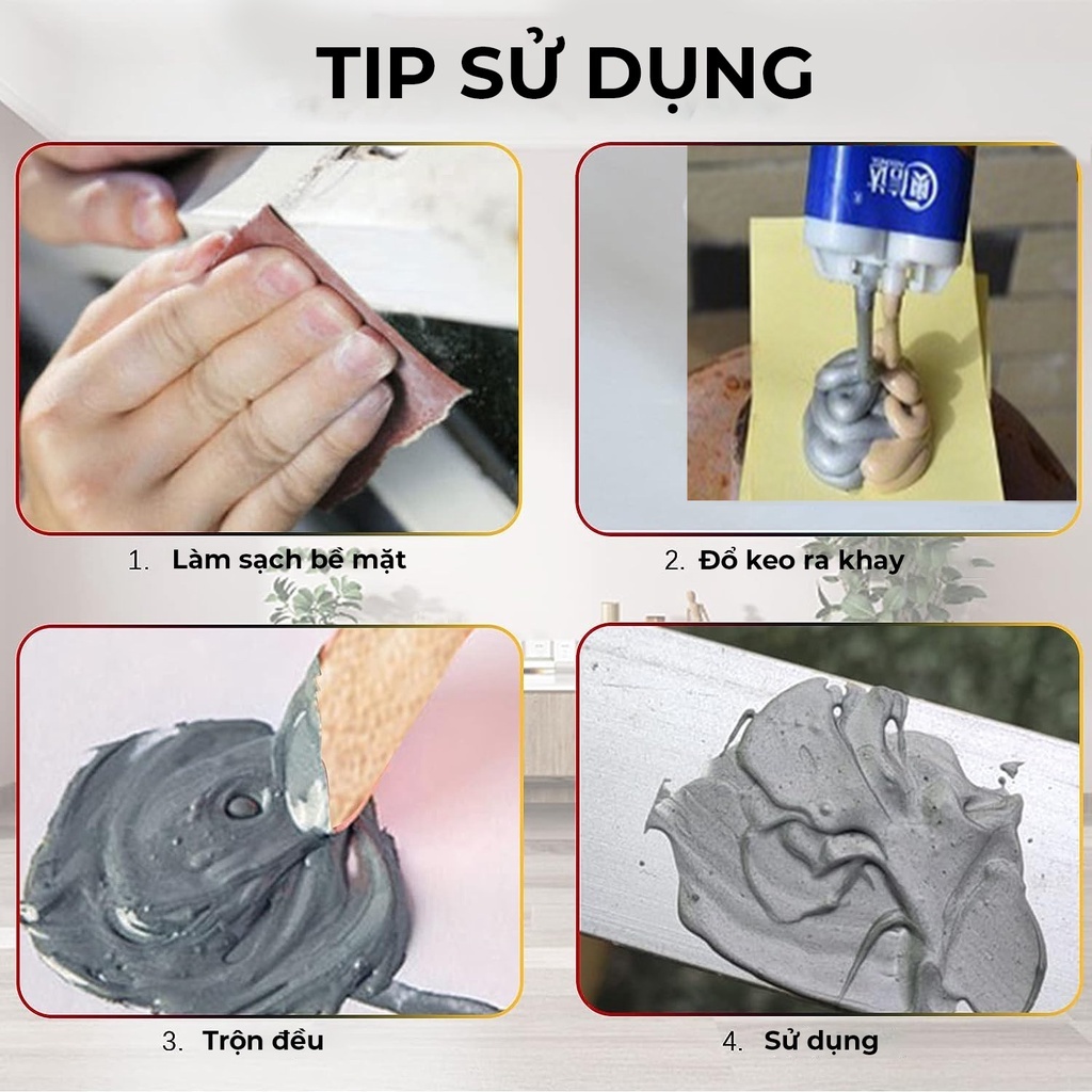 [Mua 1 tặng 1] Keo Đúc Hàn Chịu Nhiệt Độ Cao, Chất Sửa Chữa Kim Loại Công Nghiệp, Kết Dính Ống Nước, Bình Nhiên Liệu, Bì