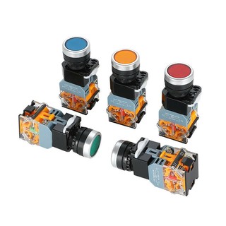 Nút Nhấn Đề Nhả Không Đèn, Có đèn LA38 220V 10A 2 Tiếp Điểm 1 Mở - 1 Đóng
