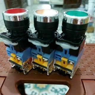 Nút Nhấn Đề Nhả Không Đèn, Có đèn LA38 220V 10A 2 Tiếp Điểm 1 Mở - 1 Đóng