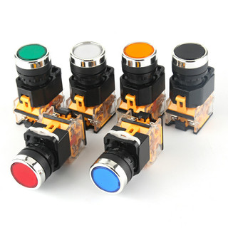 Nút Nhấn Đề Nhả Không Đèn, Có đèn LA38 220V 10A 2 Tiếp Điểm 1 Mở - 1 Đóng