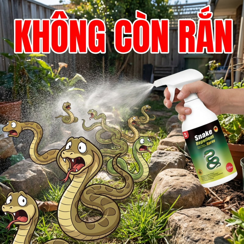 🐍Xịt đuổi rắn 510ml🐍 Hỗ trợ xua rắn và bò sát, mùi nhẹ dễ dùng, phù hợp cho gia đình