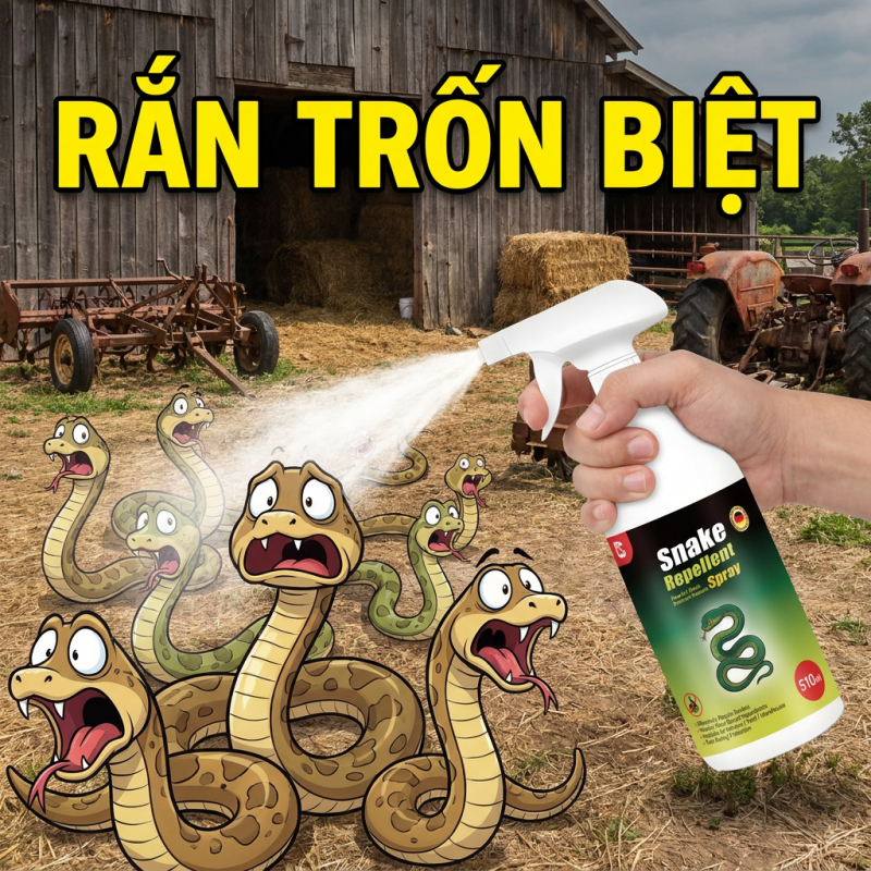 🚨Xịt đuổi rắn 510ml🚨 Hỗ trợ xua rắn hiệu quả, mùi thảo mộc, dễ sử dụng trong nhà ngoài trời