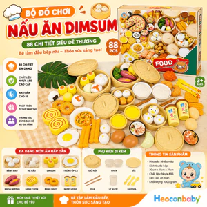 BỘ ĐỒ CHƠI NẤU ĂN DIMSUM 88 CHI TIẾT – BÉ THỎA SỨC LÀM ĐẦU BẾP NHÍ
