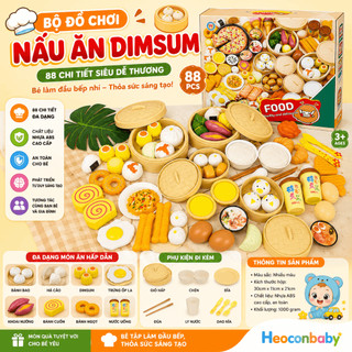 BỘ ĐỒ CHƠI NẤU ĂN DIMSUM 88 CHI TIẾT – BÉ THỎA SỨC LÀM ĐẦU BẾP NHÍ