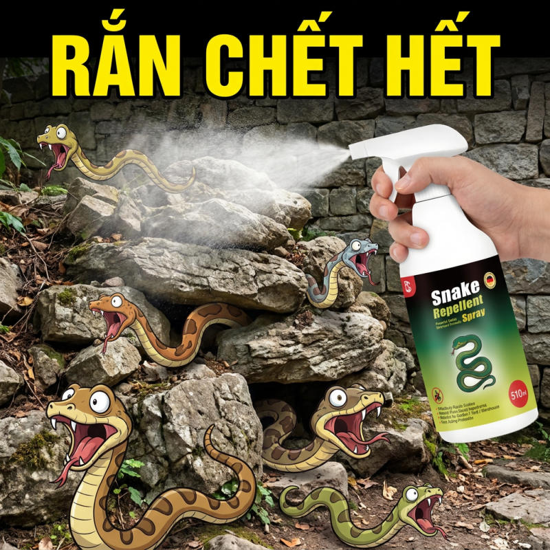 ⚡Xịt đuổi rắn 510ml⚡ Hỗ trợ xua rắn bằng hương thảo mộc, công thức đậm đặc, dễ dùng cho gia đình
