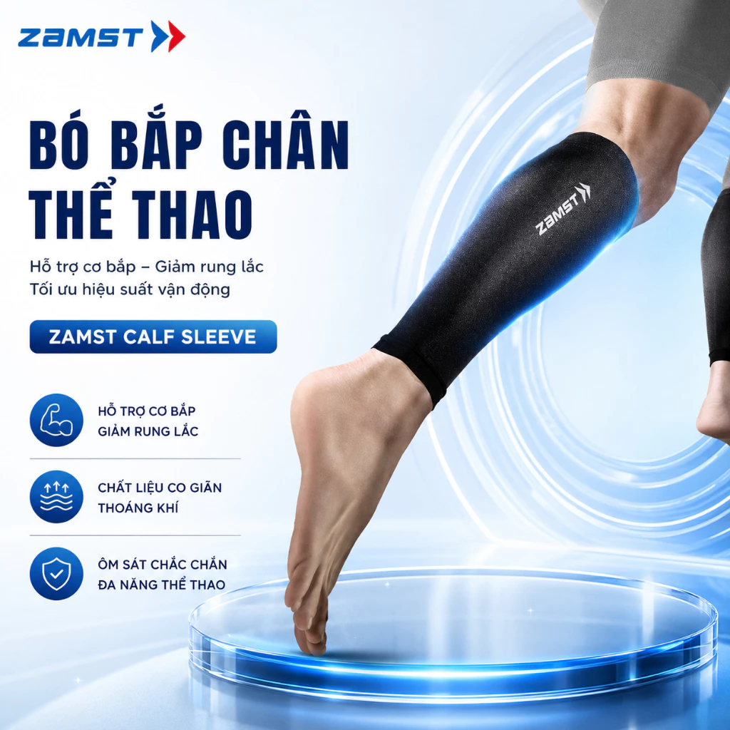 Băng Ống thể thao bảo vệ cơ bắp chân ZAMST chính hãng CALF SLEEVE