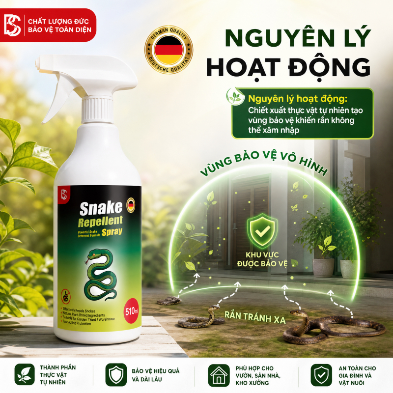 🐍Xịt đuổi rắn 510ml🐍 Hỗ trợ xua rắn và bò sát, mùi nhẹ dễ dùng, phù hợp cho gia đình
