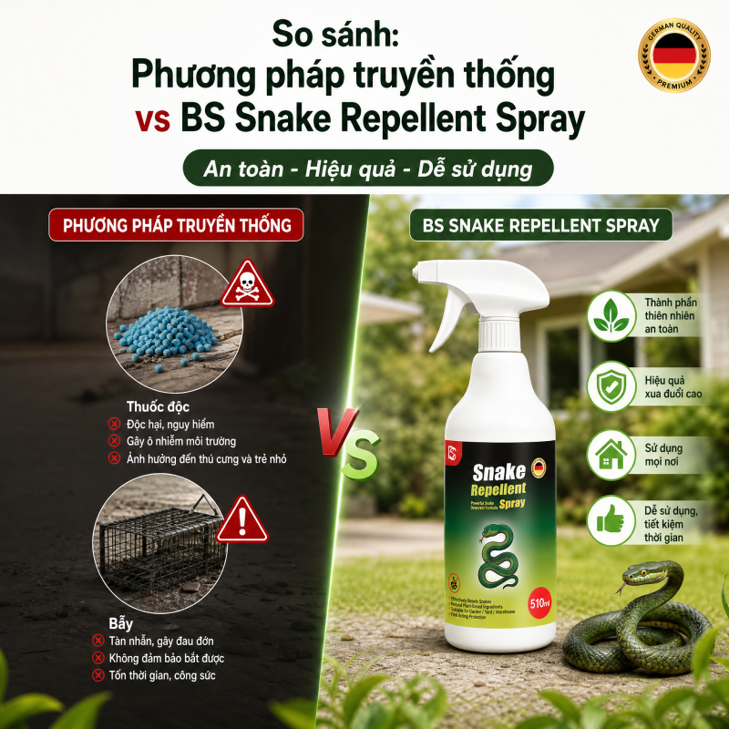 📦Xịt đuổi rắn 510ml📦 Hỗ trợ ngăn rắn vào nhà, chiết xuất tự nhiên, phù hợp cho gia đình dễ sử dụng