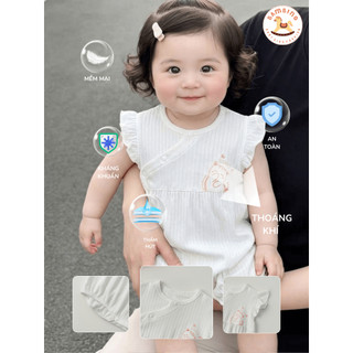 Body Sơ Sinh Bé Gái Nhiều Mẫu Modal 7A Mềm Mịn Thấm Hút Thoáng Mát BAMBINO 3-12 Tháng [2]