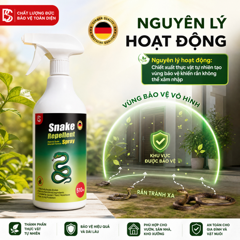 🚨Xịt đuổi rắn 510ml🚨 Hỗ trợ xua rắn hiệu quả, mùi thảo mộc, dễ sử dụng trong nhà ngoài trời