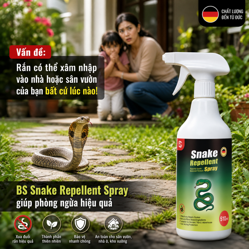 🚨Xịt đuổi rắn 510ml🚨 Hỗ trợ xua rắn hiệu quả, mùi thảo mộc, dễ sử dụng trong nhà ngoài trời