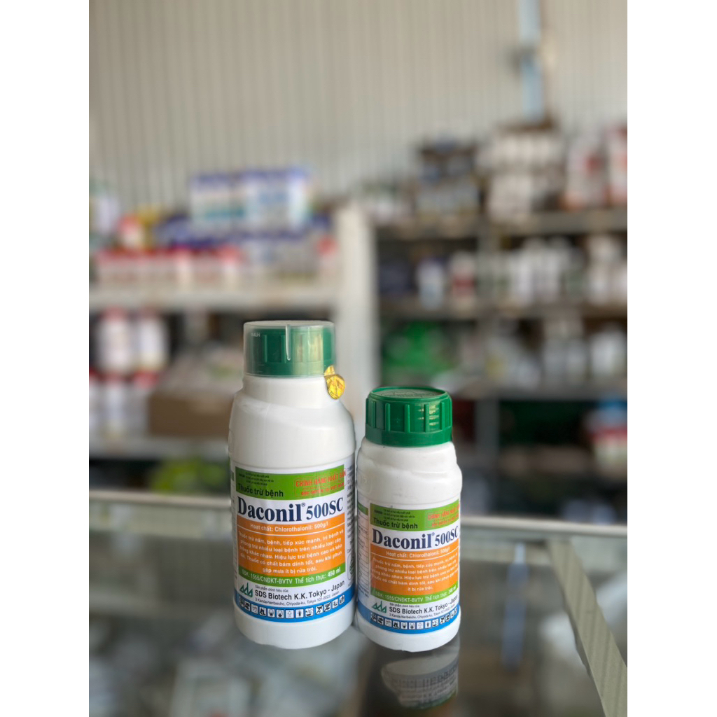 Daconil 500SC Chính Hãng, phòng trừ nấm bệnh, nấm cóc, thán thư, bã trầu Cho Rau xanh và cây trồng