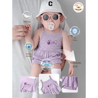 Body Sơ Sinh Bé Gái Nhiều Mẫu Modal 7A Mềm Mịn Thấm Hút Thoáng Mát BAMBINO 3-12 Tháng [2]