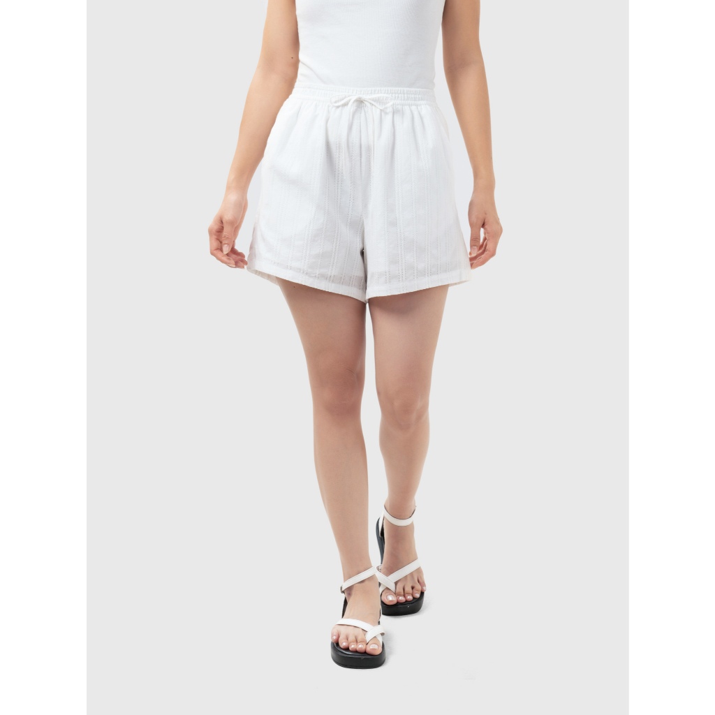 Quần short nữ CANIFA cạp chun co giãn chất cotton mềm thoáng khí in họa tiết 6BS26S010