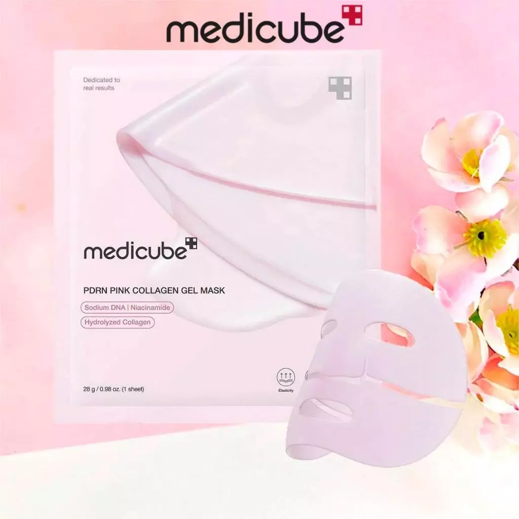 Medicube PDRN Pink Collagen Jelly Gel Mask 4 pcs 28g/Medicube Kojic Acid Turmeric Brightening Gel Mask 4 pcs 28g