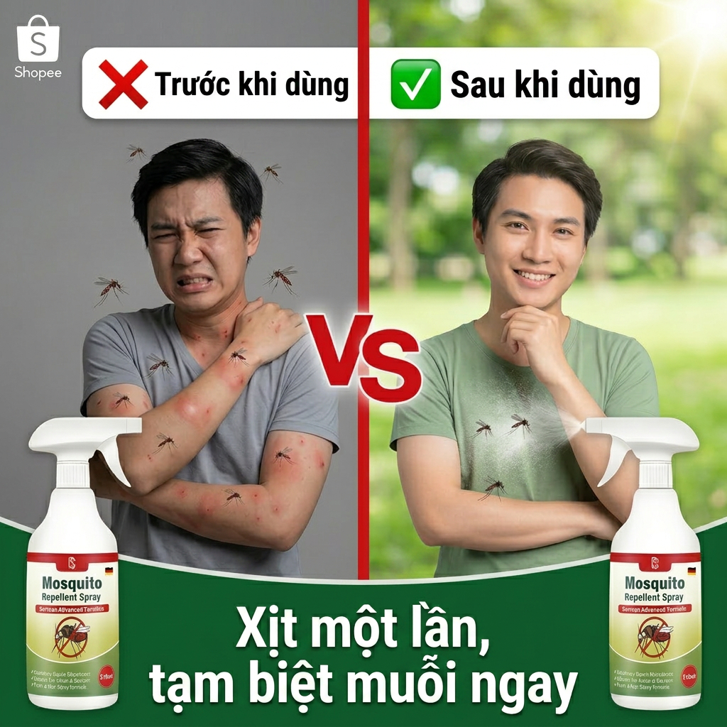 xit muai xit mudicho be｜Công thức Đức nhập khẩu｜Xịt là hết muỗi cả nhà｜Mua 1 tặng 1 510ml