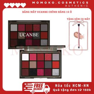 [DEAL TẶNG CỌ] UCANBE Bảng Phấn Mắt 15 ô UCANBE Chocolate Peach cho người mới Chuyên Nghiệp Lên Màu Chuẩn MOMOKO