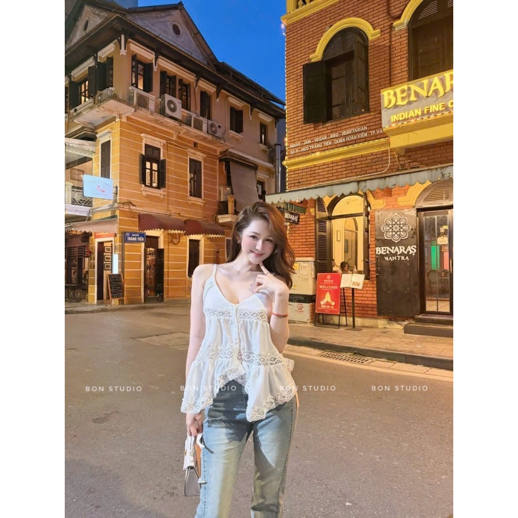 ÁO NỮ PHỐI REN BÈO TẦNG DỊU DÀNG TIỂU THƯ | OUTFIT DẠO PHỐ SIÊU XINH | HOT TREND BY CHAMIE STORE