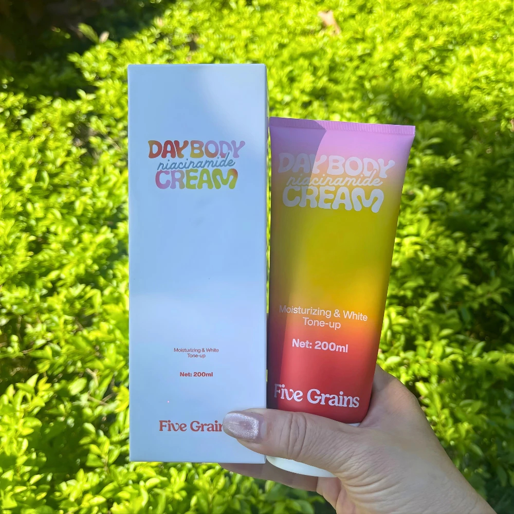 Kem Dưỡng Body Five Grains 200ml – Niacinamide Dưỡng Ẩm Sáng Da Nâng Tông Tự Nhiên Dùng Ban Ngày