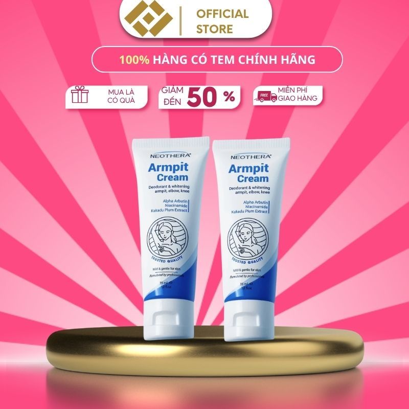 [CÓ TEM]kem Giảm Thâm ARMPIT CREAM Giúp Dưỡng Trắng Làn Da Sạm Ở Vùng Nách Mông Bikini Khuỷu Tay Đầu Gối 35gr
