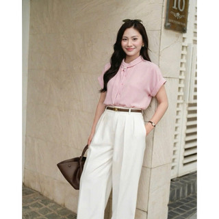 Áo sơ mi lụa cổ