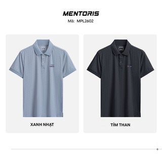 Áo Polo Nam Công Sở MENTORIS Cao Cấp, Vải Nylon Spandex Co Giãn, Mềm Mát, Lịch Lãm MPL2602