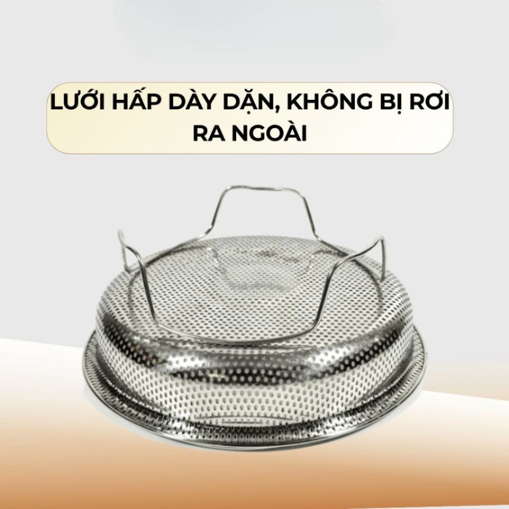 Rổ Hấp Inox ALOHOME – Rổ Hấp Inox 304 Có Quai Xách Tiện Lợi Đa Năng