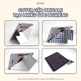 Bao da iPad Origami Cute Double Magnetic, Cover tháo rời & hít đôi dành cho iPad Pro11-13, Air 2026, A16 v.v by MèoBer