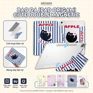 Bao da iPad Origami Cute Double Magnetic, Cover tháo rời & hít đôi dành cho iPad Pro11-13, Air 2026, A16 v.v by MèoBer