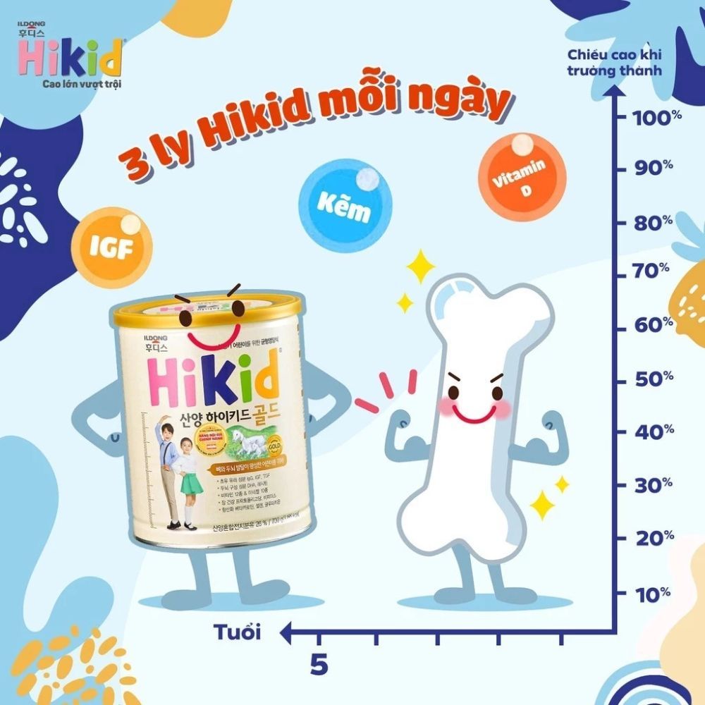Sữa Hikid Socola 650g Cho Bé Từ 1-9 Tuổi Hỗ Trợ Tăng Chiều Cao - TN Baby