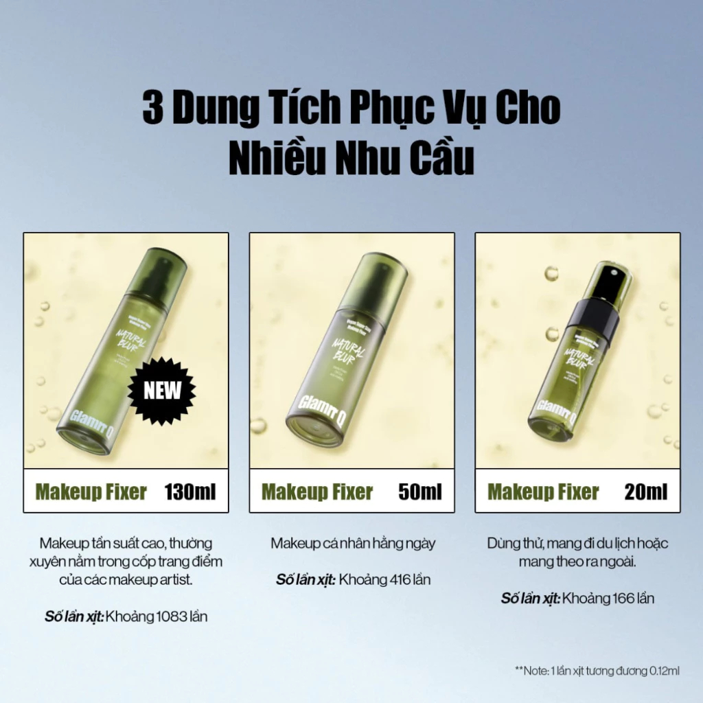 Xịt Khóa Nền Glamrr Q Vegan Super Stay Makeup Fixer Giữ Lớp Trang Điểm Bền Đẹp Cả Ngày - Ever Queen