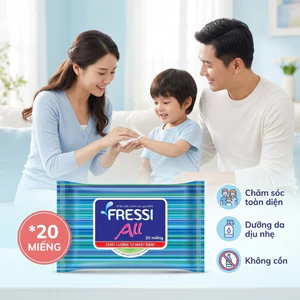 💎 KHĂN ƯỚT FRESSI ALL (20 MIẾNG) – CHĂM SÓC GIA ĐÌNH CHUẨN NHẬT BẢN