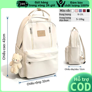 Balo nữ đi học cặp đi học nữ nhiều ngăn thời trang Ulzzang Hàn Quốc vải dù mịn chống nước.1199