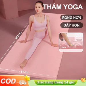 Thảm Tập Yoga Chống Trượt Siêu Dày 20mm Gấp Gọn Du Lịch Tiện Lợi Túi Đựng + Dây Buộc