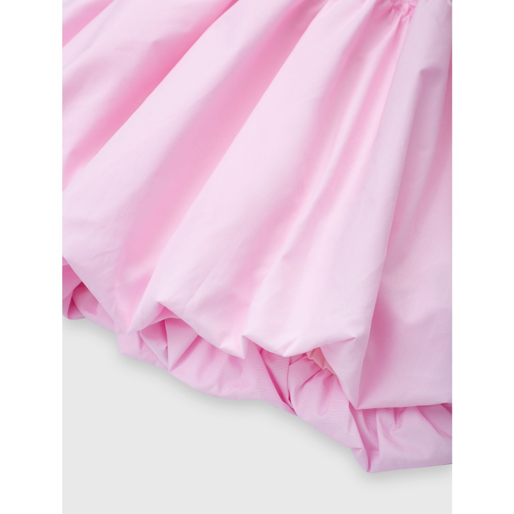 Váy liền bé gái CANIFA đầm dáng bí cộc tay cotton pha mềm thoáng khí 1DS26C003