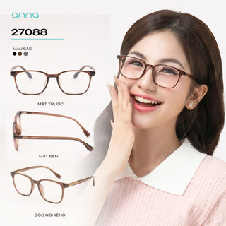 Gọng kính thời trang ANNA dáng vuông mắt nhỏ thời trang cá tính chất liệu nhựa dẻo OL 27088