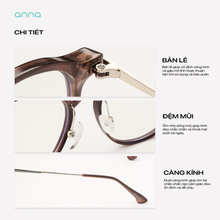 Kính mắt thời trang nam nữ ANNA dáng vuông unisex cá tính 30173