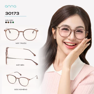 Kính mắt thời trang nam nữ ANNA dáng vuông unisex cá tính 30173