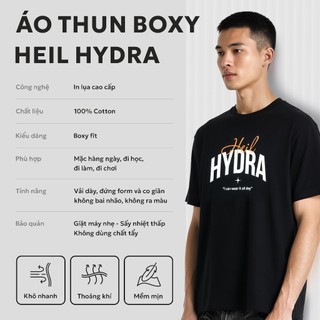 Áo Thun Hydra Vải Cotton In Chữ Form Boxy