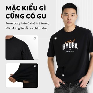 Áo Thun Hydra Vải Cotton In Chữ Form Boxy