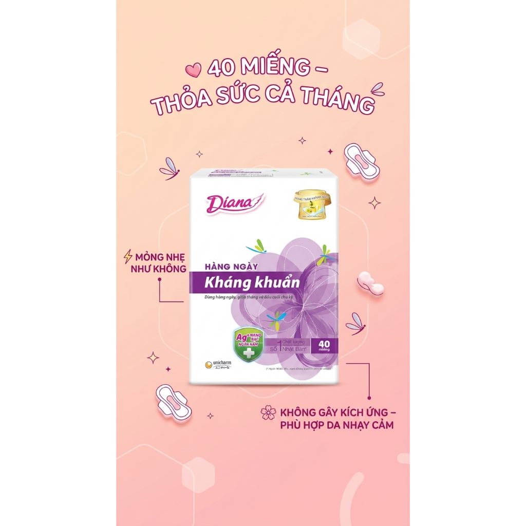 🌸 BVS DIANA SENSI HÀNG NGÀY KHÁNG KHUẨN (40) – SẠCH THOÁNG, TỰ TIN MỖI NGÀY