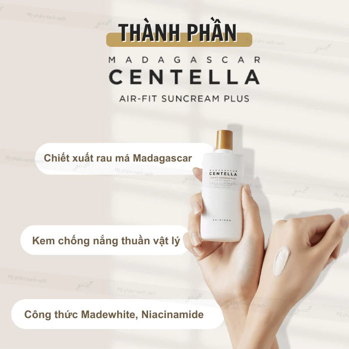 Kem Chống Nắng Vật Lí Skin1004 Madagascar Centella Air Fit Sun Cream Plus - Ever Queen