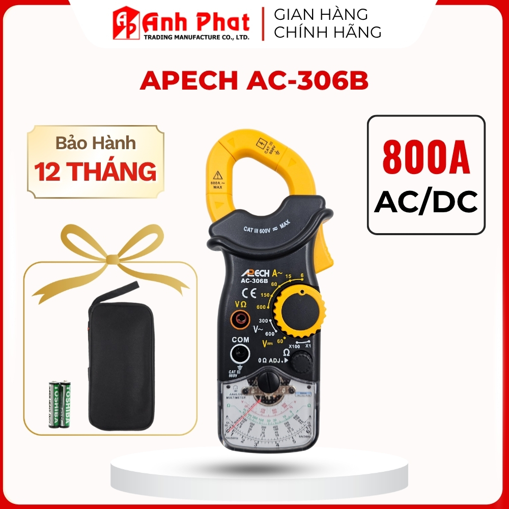Ampe Kìm Cơ Hiển Thị Kim APECH AC306B Đa Dạng, An Toàn Chính Xác Cao - Anh Phát