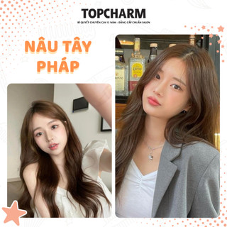 [DƯỠNG NHIỀU] Thuốc nhuộm tóc NÂU TÂY PHÁP hot trend, sáng da, nhuộm thời trang, phủ bạc không cần tẩy, tặng đủ dụng cụ